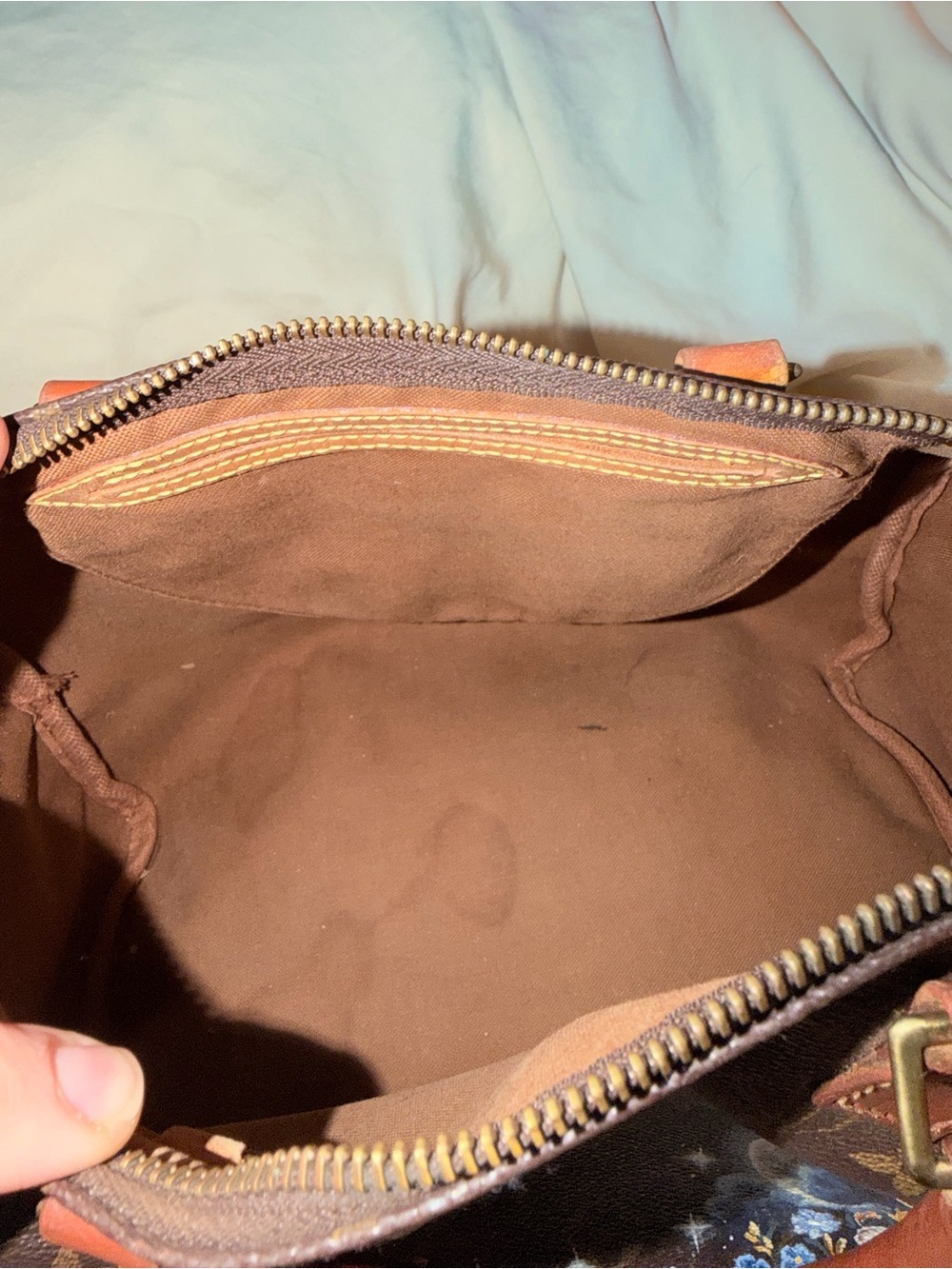 Hand Painted Louis Vuitton Speedy 30 with Celestial Floral Butterfly Moth Motif - Picture 10 of 12